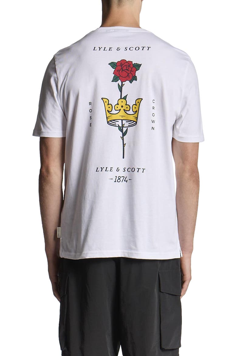 Rose And Crown Graphic T-shirt, Alternate, color, White