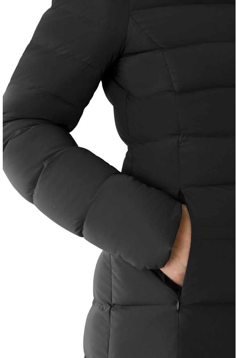 Judy Water Resistant 700 Fill Power Hooded Down Coat, Alternate, color, BLACK