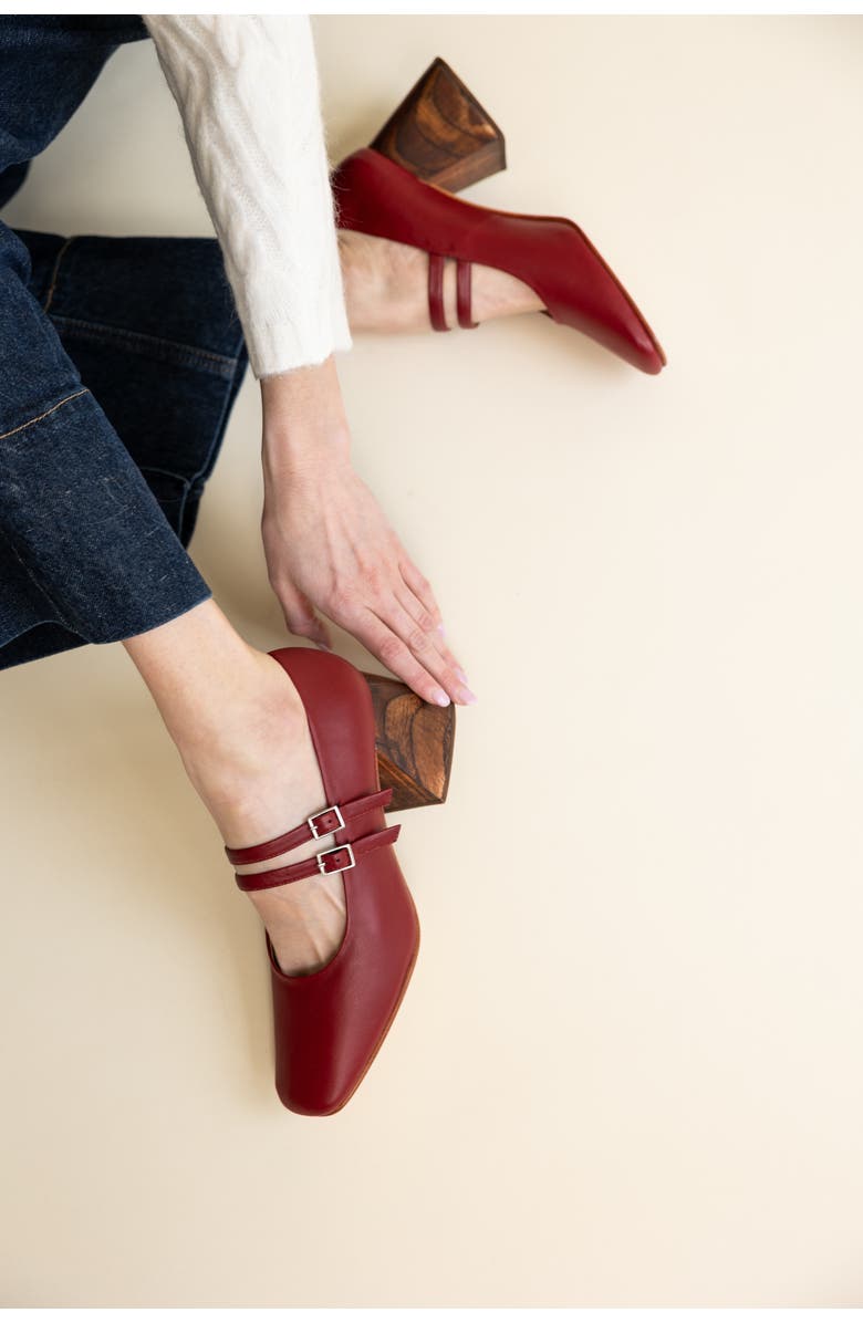 Huma Blanco Perry Mary Jane Pump, Alternate, color, Cherry