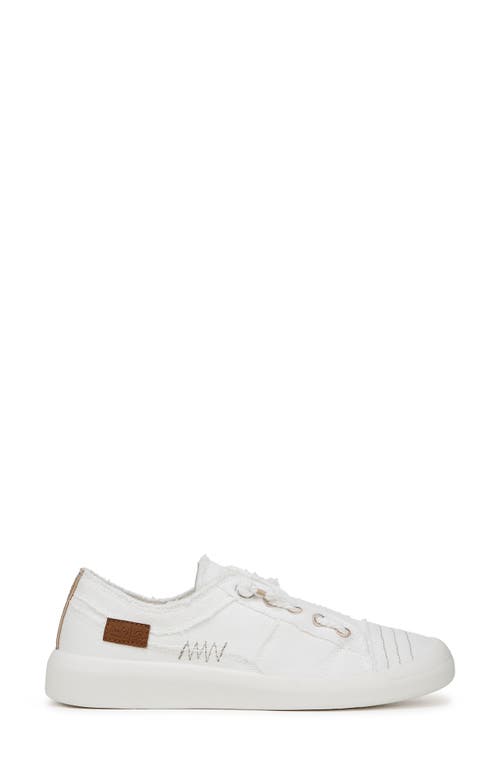 Blowfish Malibu Women's Beachside Round Toe Slip On Sneakers In White Canvas
