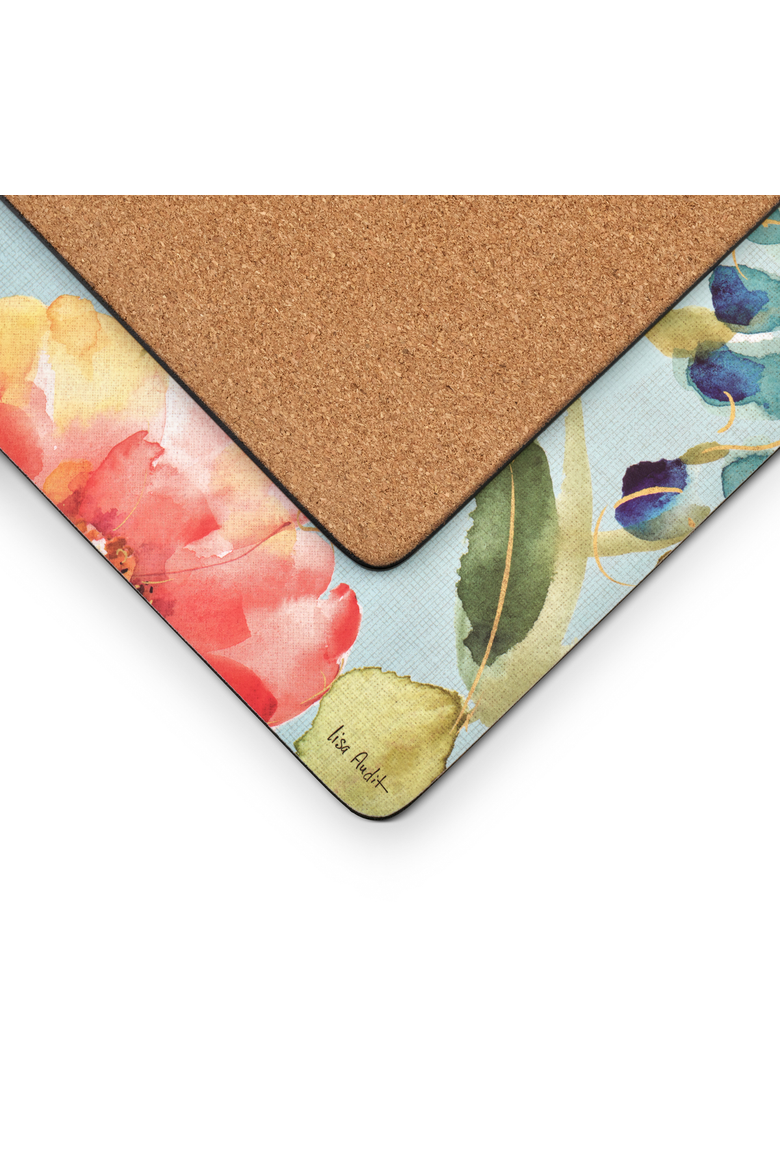 Colorful Breeze Set of 4 Cork Back Placemats, Alternate, color, Multi