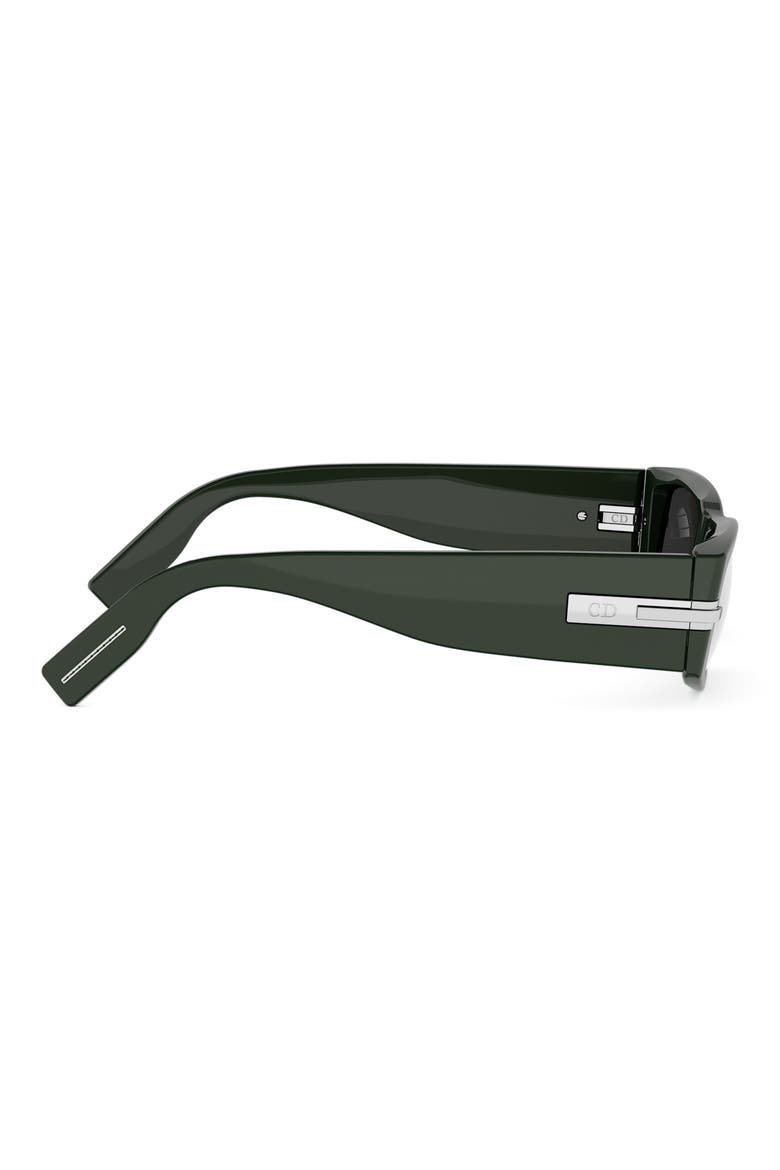 'DiorBlackSuit XL S5I 55mm Rectangular Sunglasses, Alternate, color, DARK GREEN/ OTHER / SMOKE