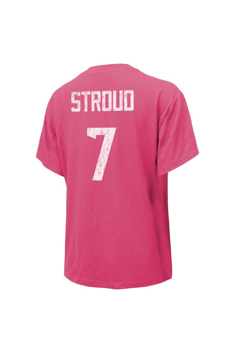 Women's Majestic Threads C.J. Stroud Pink Houston Texans Name & Number T-Shirt, Alternate, color, Pink