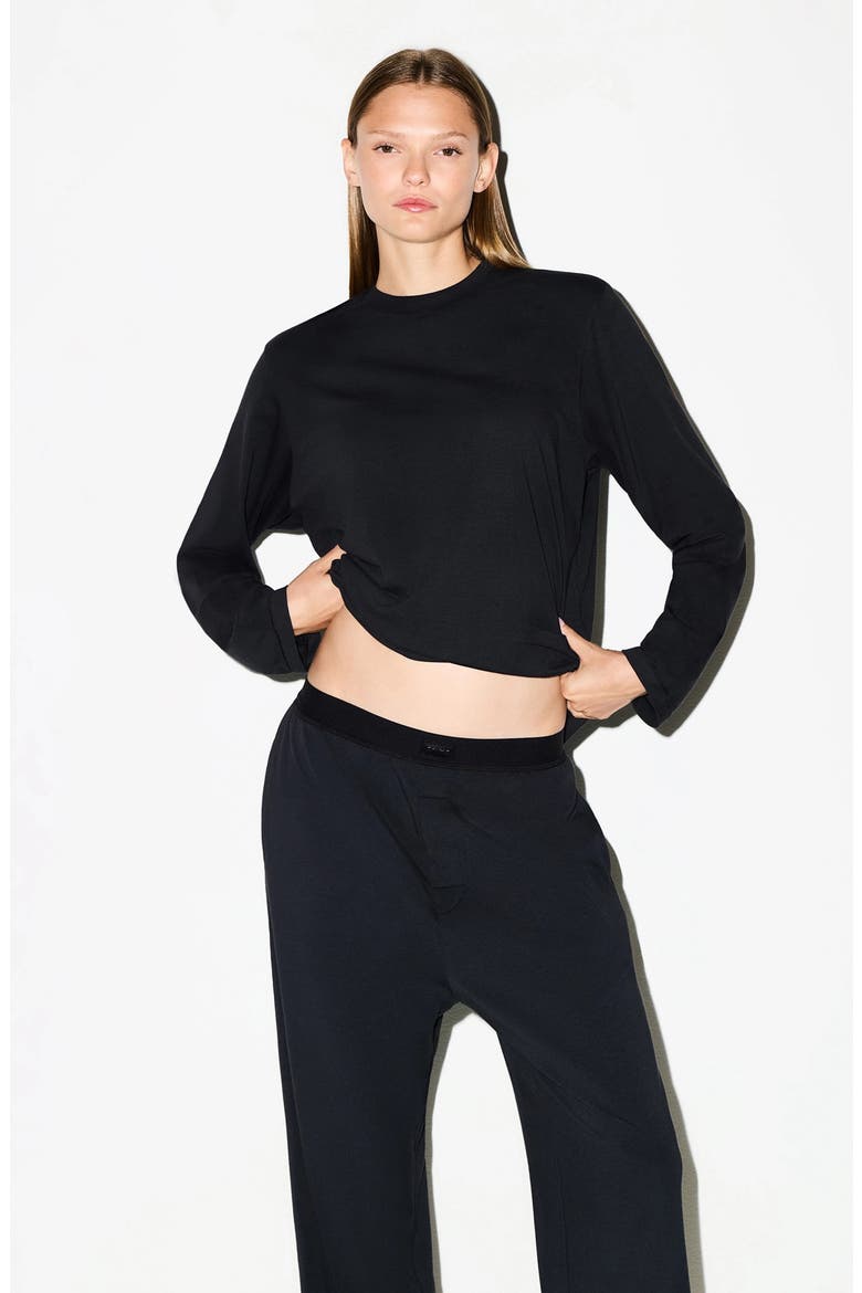 Boyfriend Loose Pants, Alternate, color, ONYX