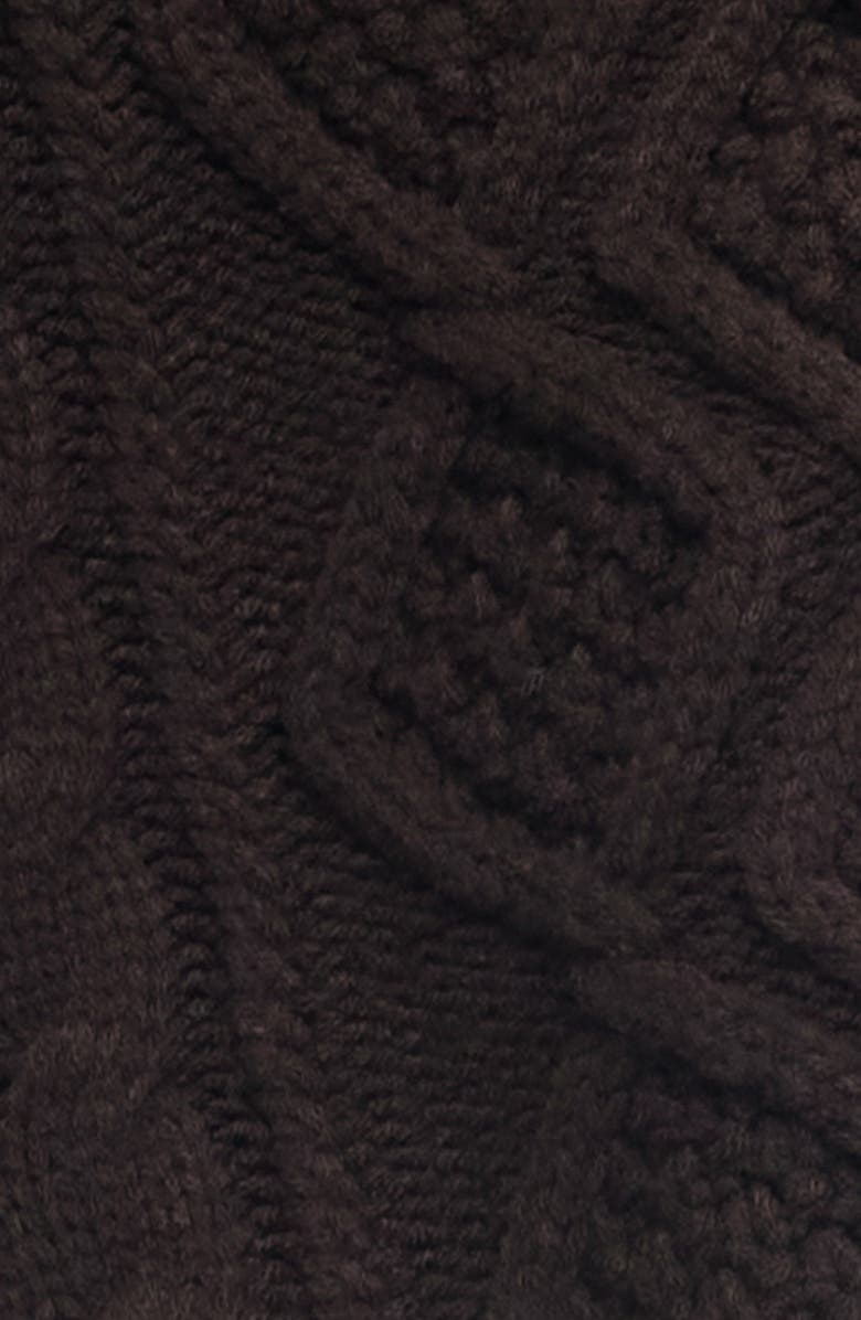 LIONESS Gigi Oversize Cable Stitch Sweater, Alternate, color, Chocolate
