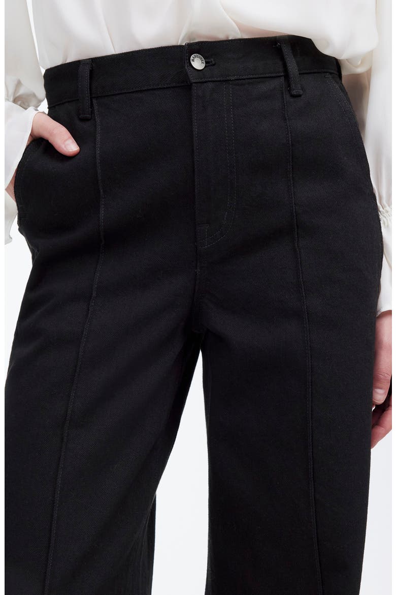 Superwide-Leg Trouser Jeans, Alternate, color, BLACK RINSE WASH