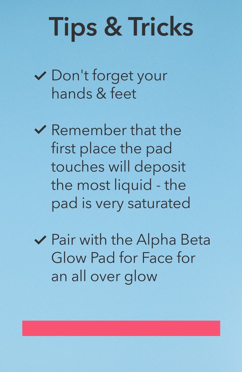 Dr. Dennis Gross Skincare 8-Pack Alpha Beta<sup>®</sup> Glow Pad<sup>™</sup> Self-Tanner For Body Buildable Glow, Alternate, color,