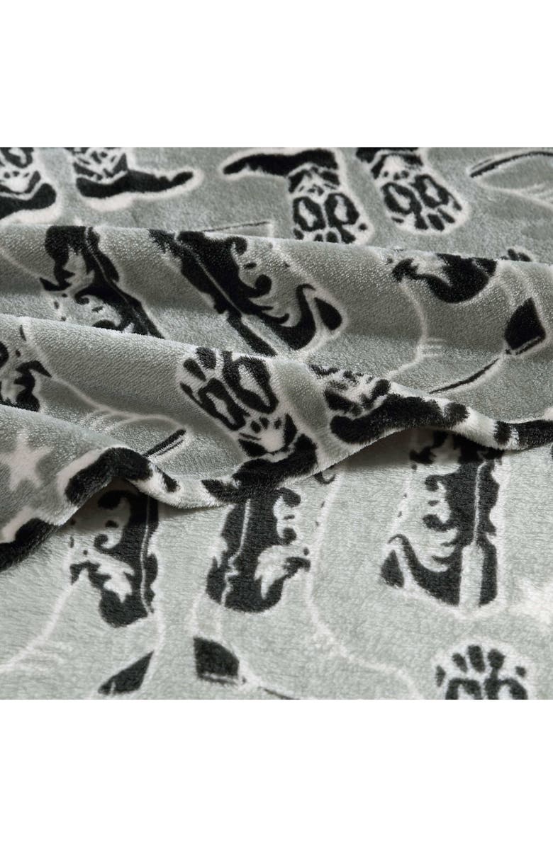 Wrangler Knockin' Boots Throw Blanket, Alternate, color, Green