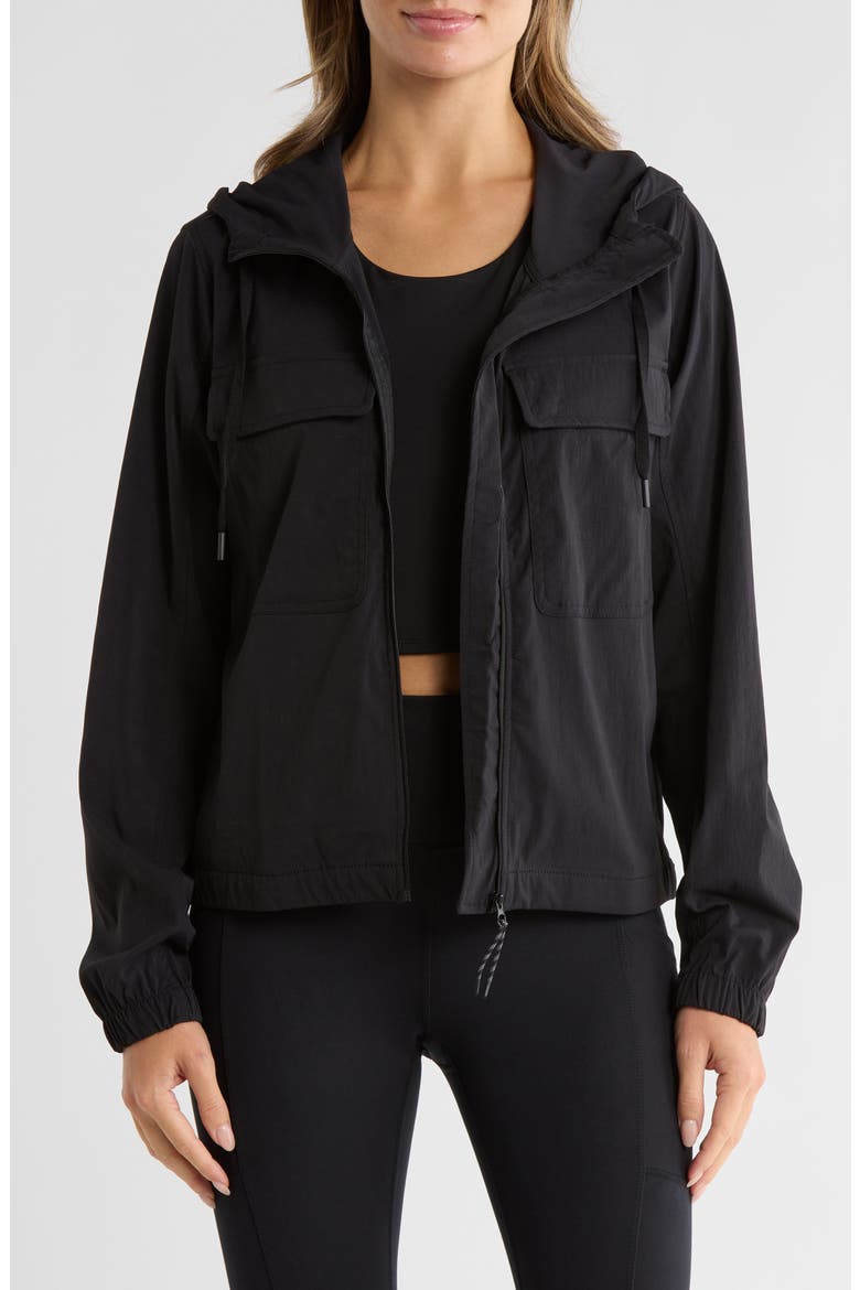 Trekki Vibrant Move Hooded Jacket, Main, color, BLACK