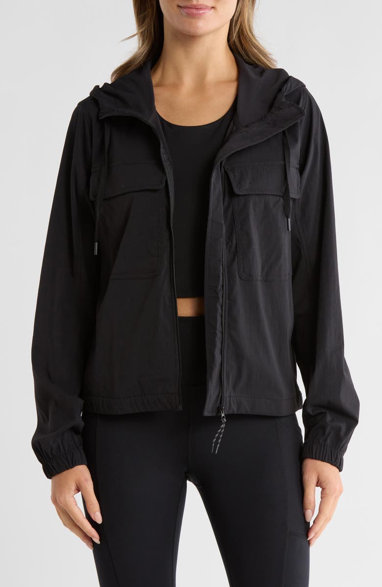 YOGALICIOUS Trekki Vibrant Move Hooded Jacket, Main, color, Black