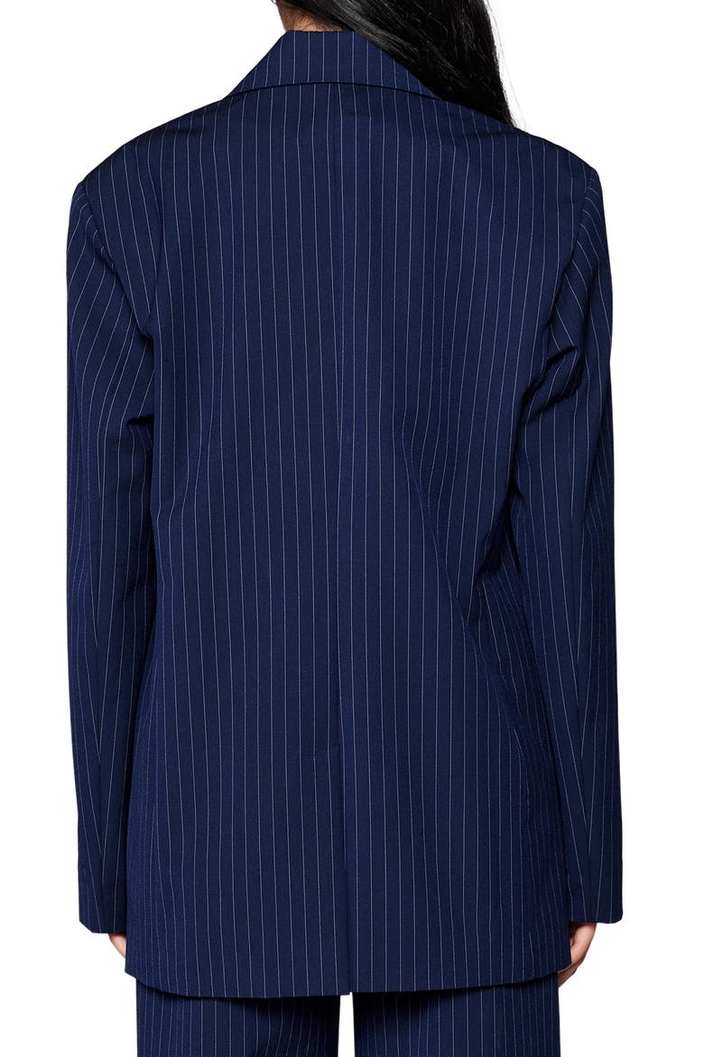 Pinstripe Blazer, Alternate, color, NAVY STRIP