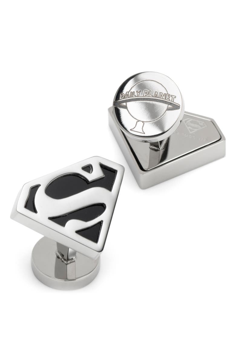 Cufflinks, Inc. Superman Cuff Links, Alternate, color, Silver
