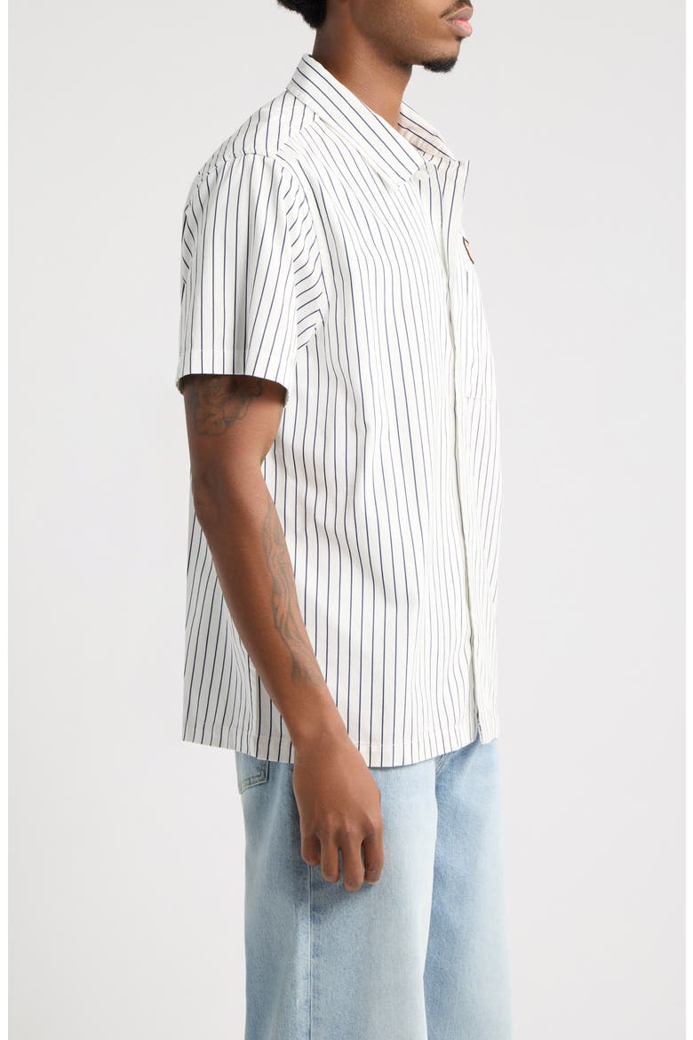 Dolce Striped Short Sleeve Shirt, Alternate, color, WHITE
