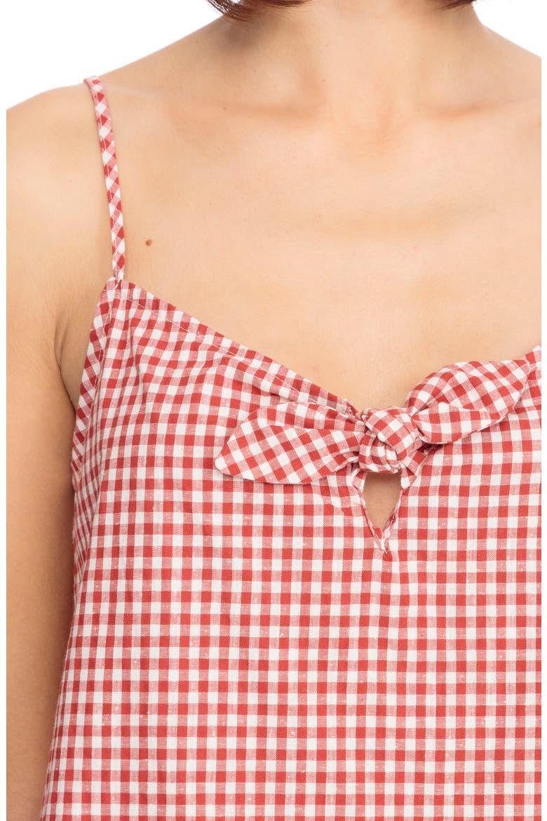 Suzie Gingham Top, Alternate, color, RED VICHY