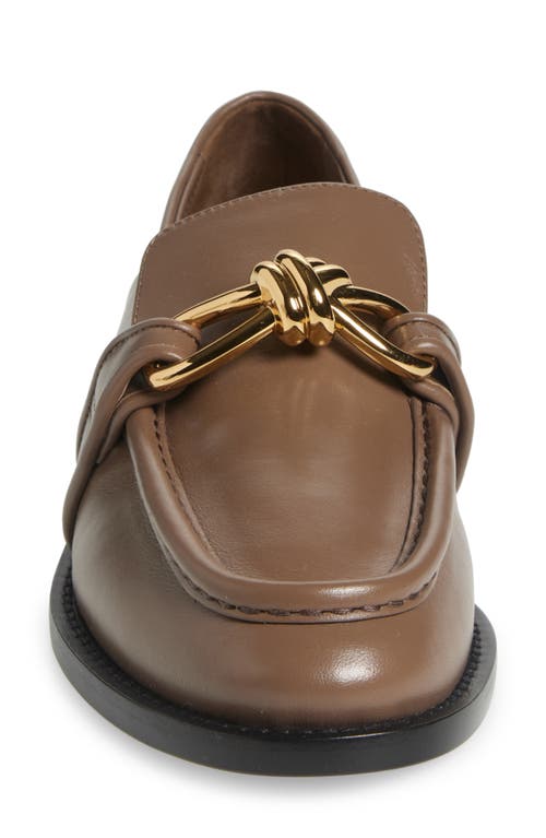 Bottega Veneta Astaire Knot Bit Loafer In 2354 Pinecone