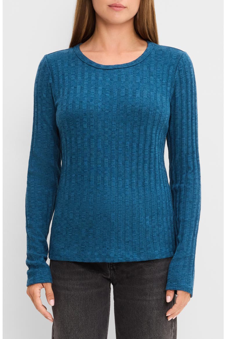 Mireya Long Sleeve Rib Tee, Main, color, LAGOON