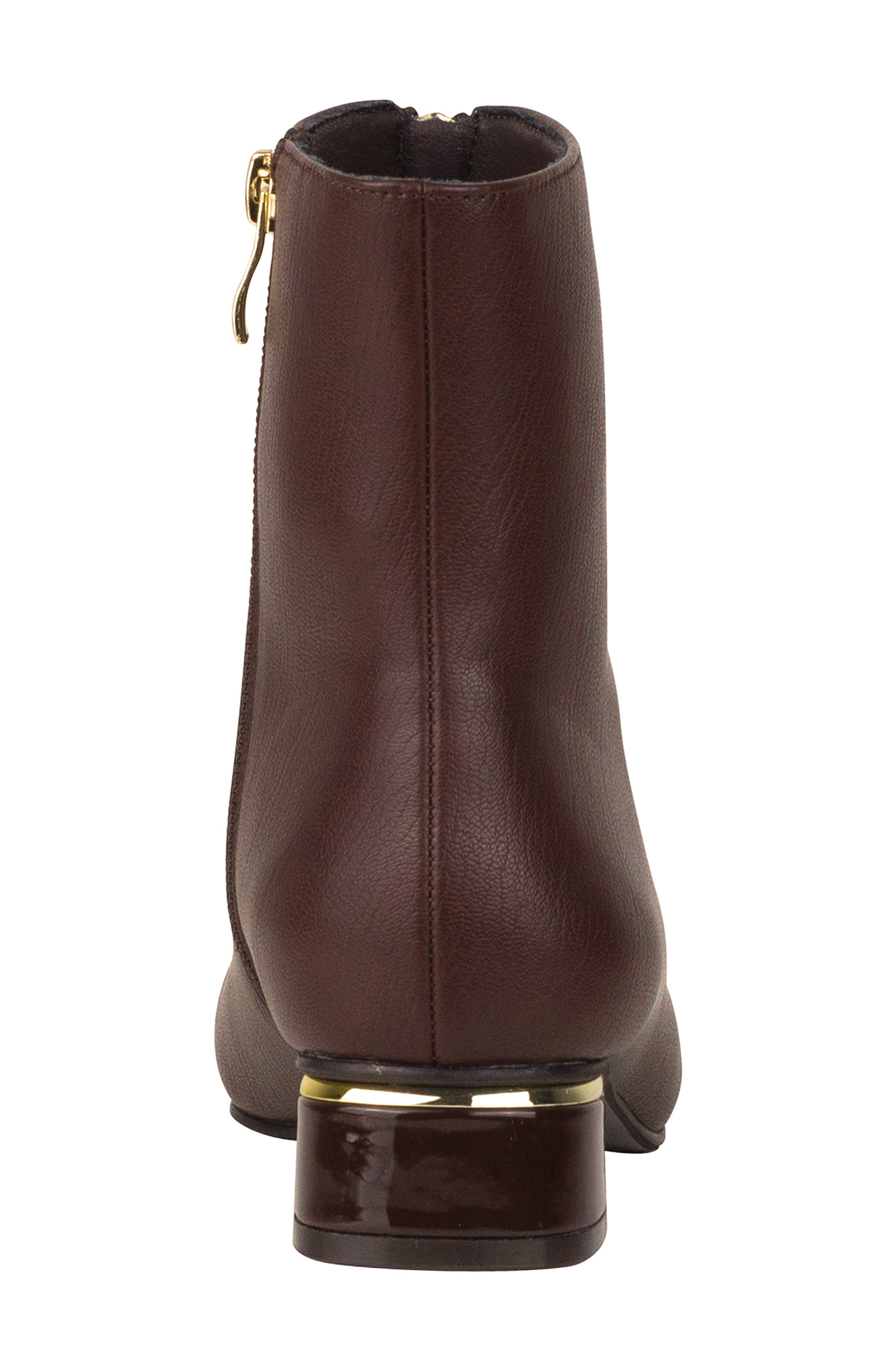 NINETY UNION Elite Zip Block Heel Bootie, Alternate, color, Brown