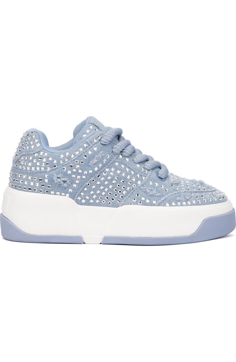 OLIVIA MILLER Lunar Rays Rhinestone Sneaker, Alternate, color, Denim