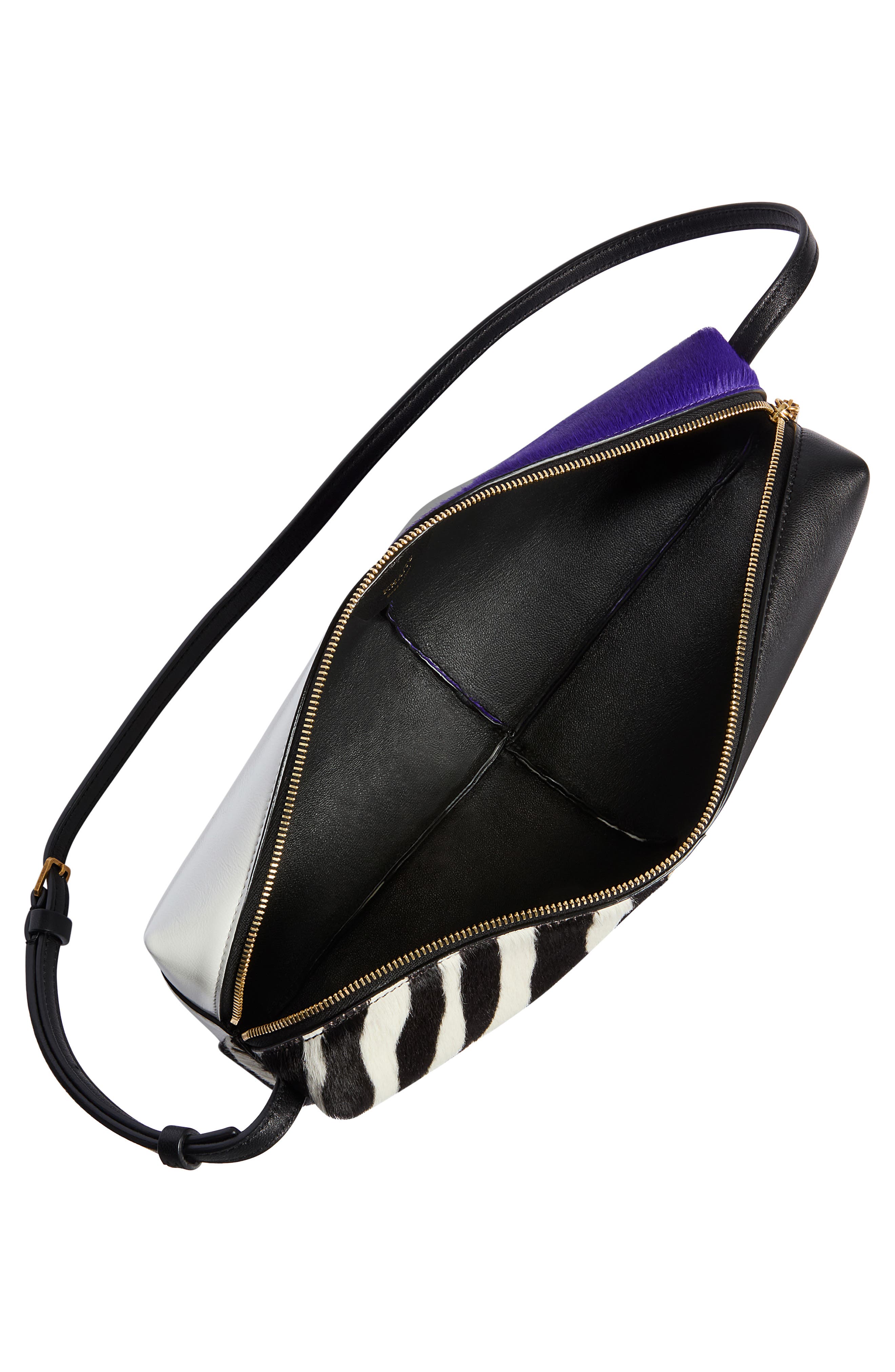 Khaite Kye Leather 
Genuine Calf Hair East/West Shoulder Bag, Alternate, color, 