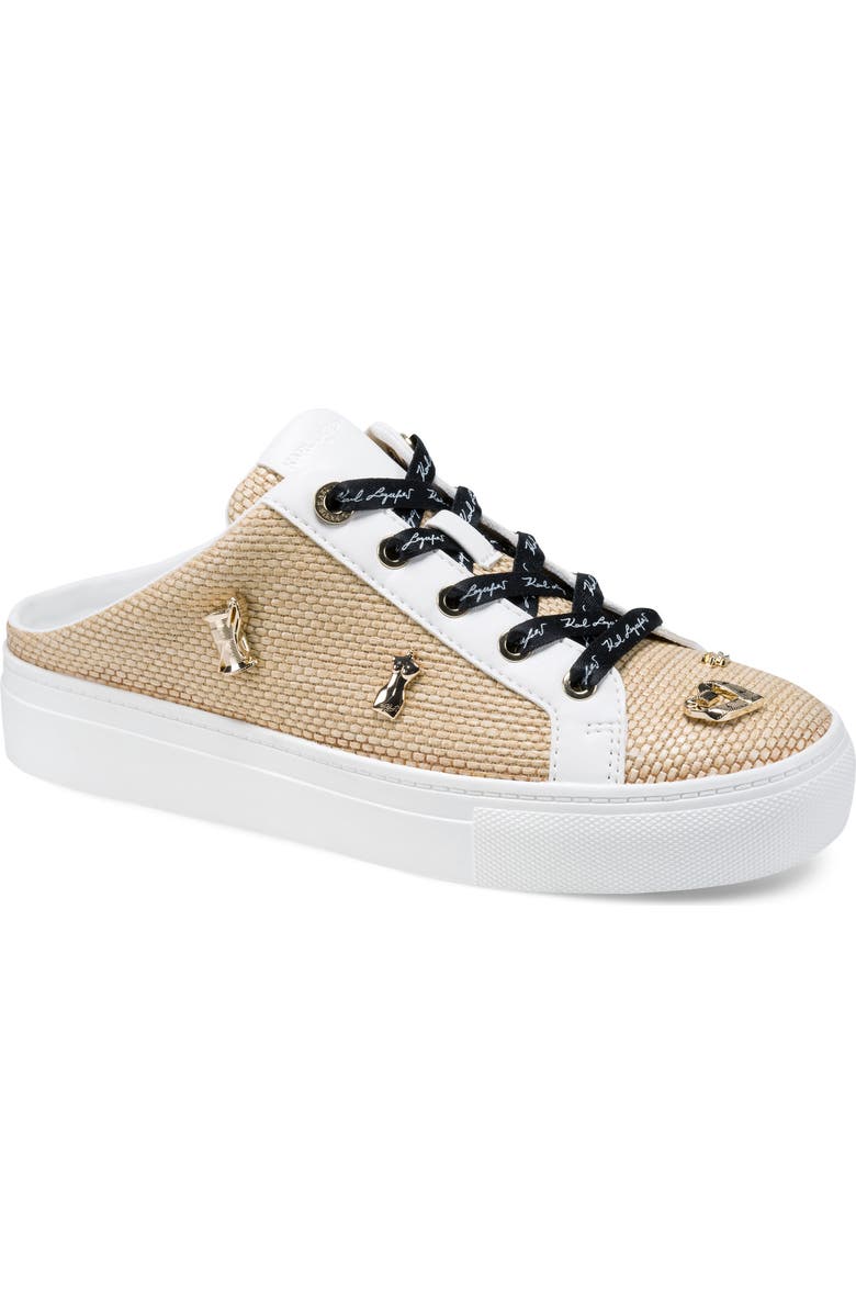 KARL LAGERFELD PARIS Cambria Mule Sneaker, Main, color, Natural/ Bright White