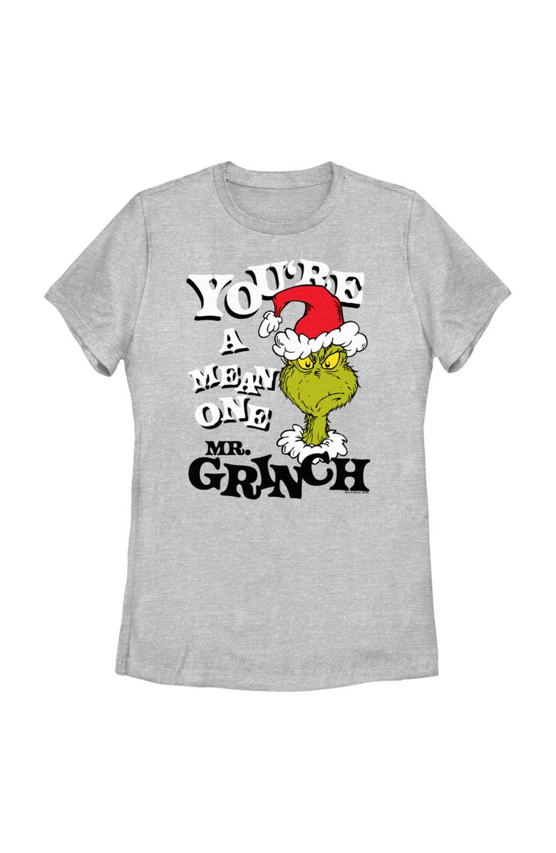 The Grinch Women's The Grinch Christmas Mean One  Graphic T-Shirt, Main, color, Athletic Heather
