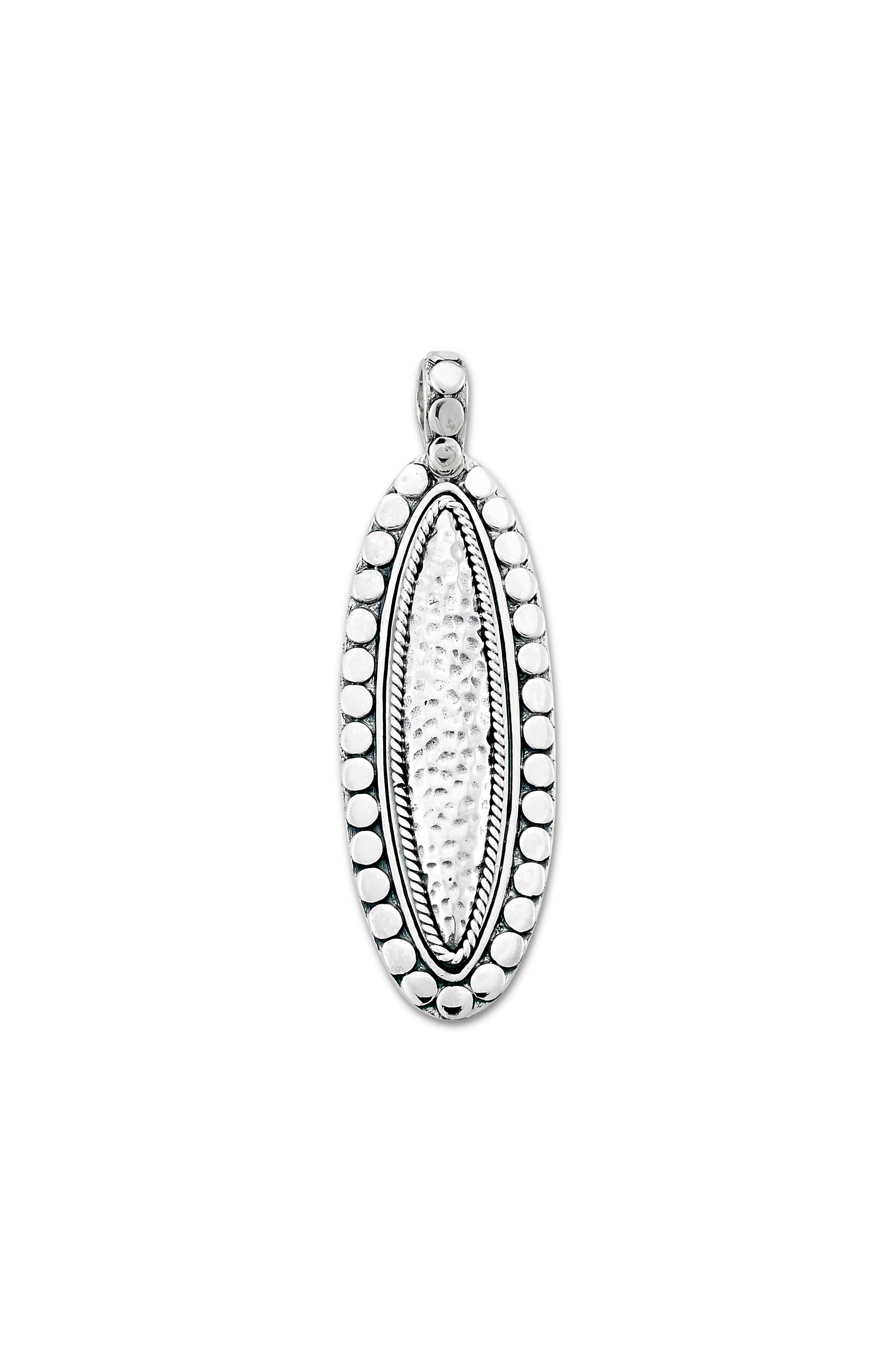 SAMUEL B. Hammered Sterling Silver Bar Pendant