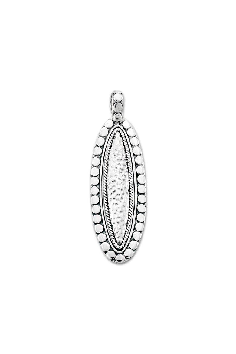 Hammered Sterling Silver Bar Pendant, Main, color, SILVER
