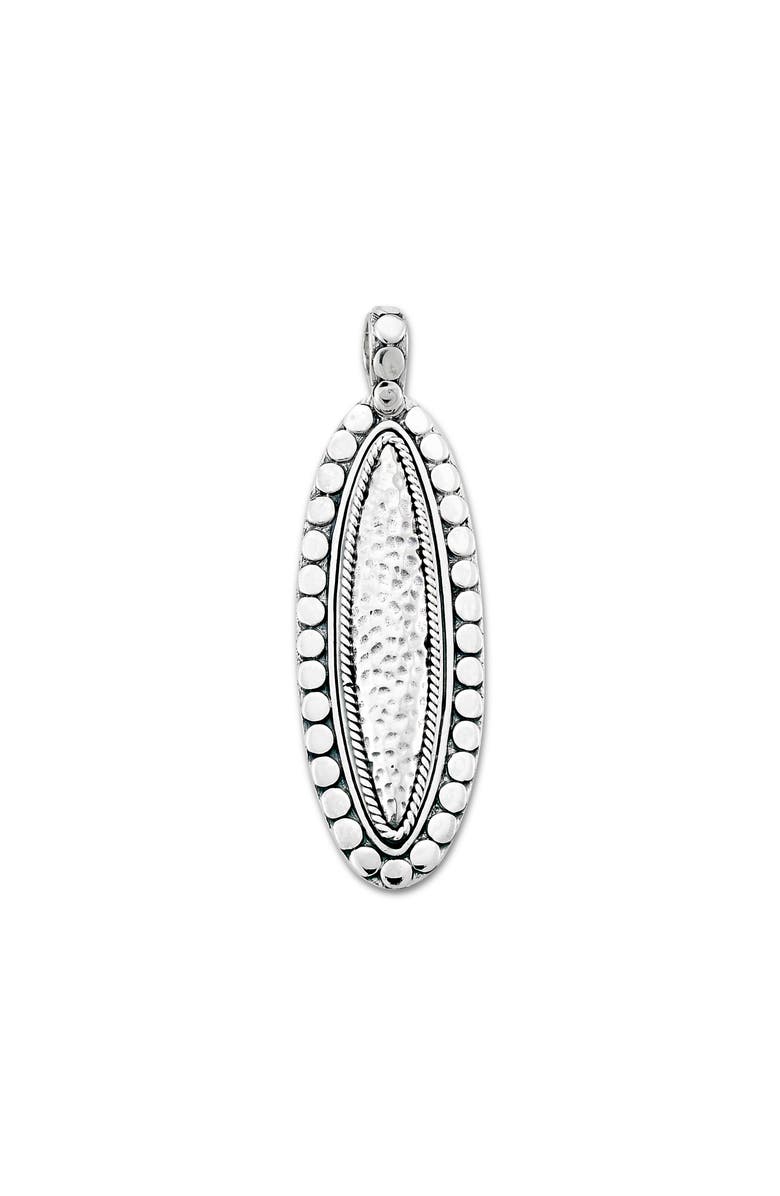 SAMUEL B. Hammered Sterling Silver Bar Pendant, Main, color, Silver
