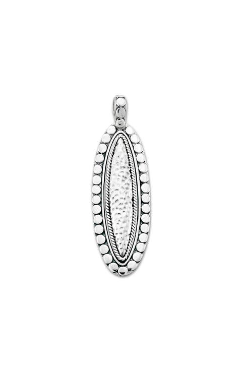 Hammered Sterling Silver Bar Pendant