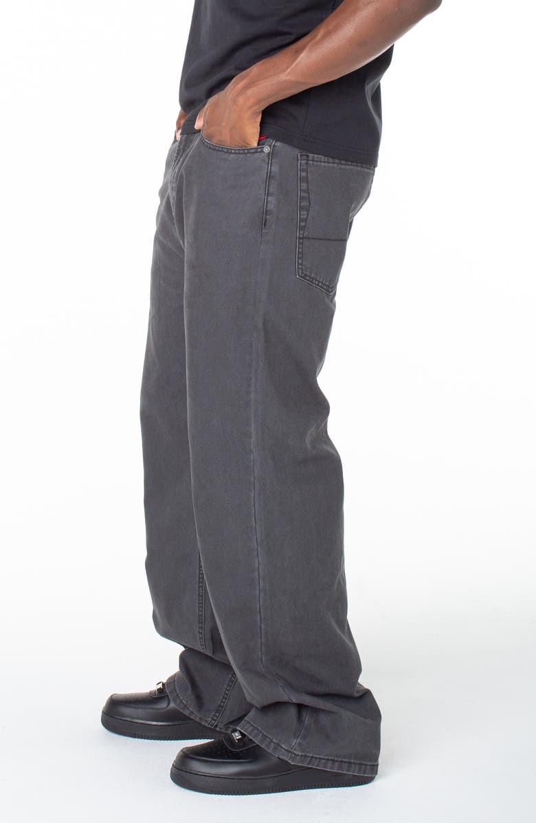 Von Dutch Baggy Contrast Graphic Patch Straight Reaper Pant, Alternate, color, Moonless Night