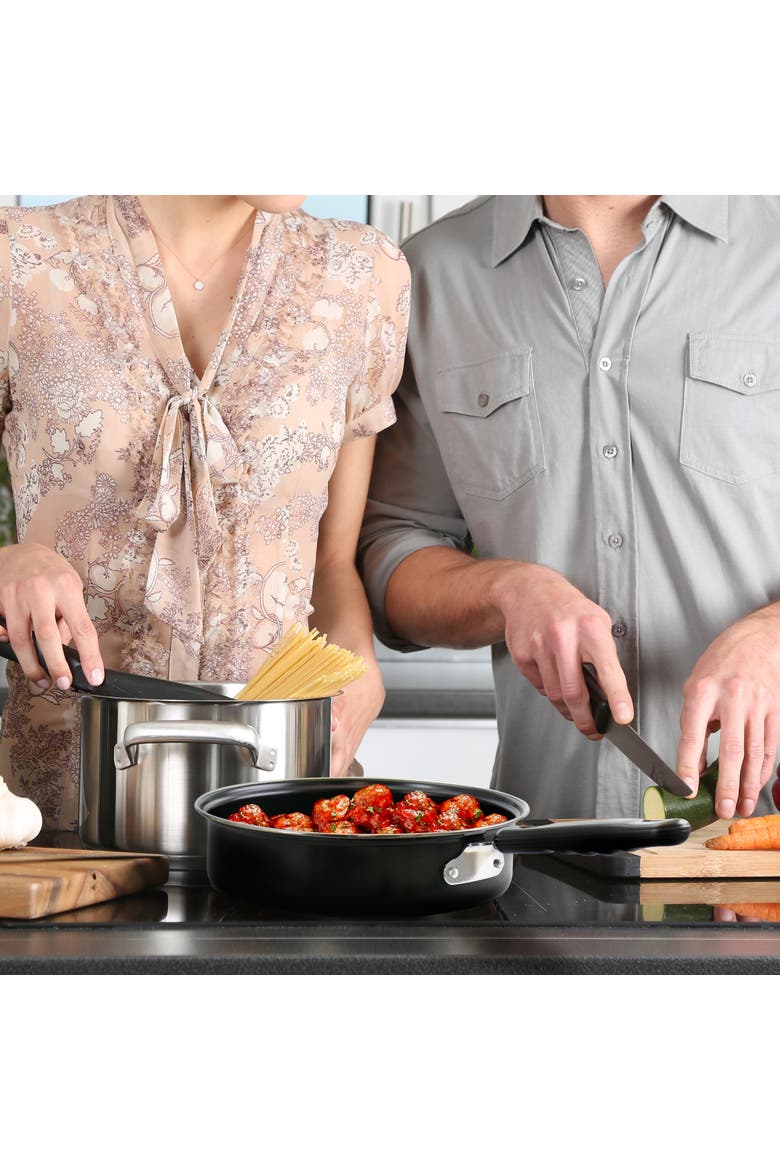 7 Piece Deluxe Non-Stick Cookware Set, Alternate, color, Black