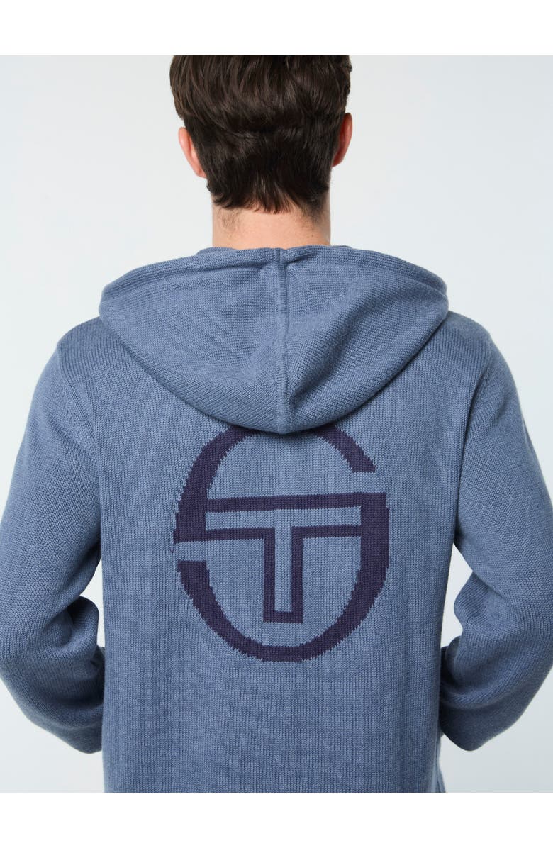 Sergio Tacchini Fausto Knit Hoodie, Alternate, color, Faded Denim