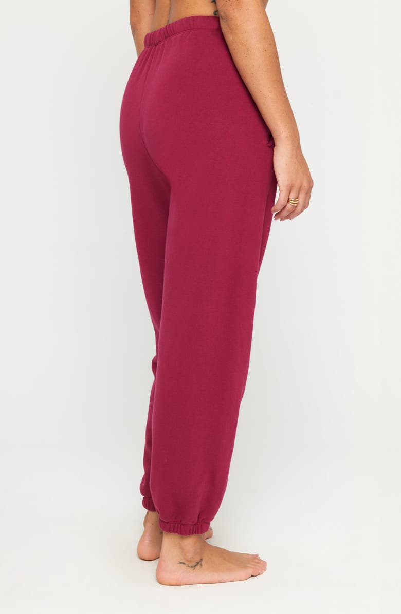 Spiritual Gangster Sol Cotton Sweatpants, Alternate, color, Port