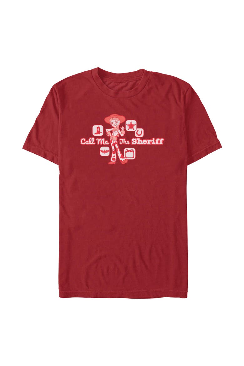 Men's Toy Story 5 Call Me The Sheriff  Graphic T-Shirt, Main, color, Cardinal