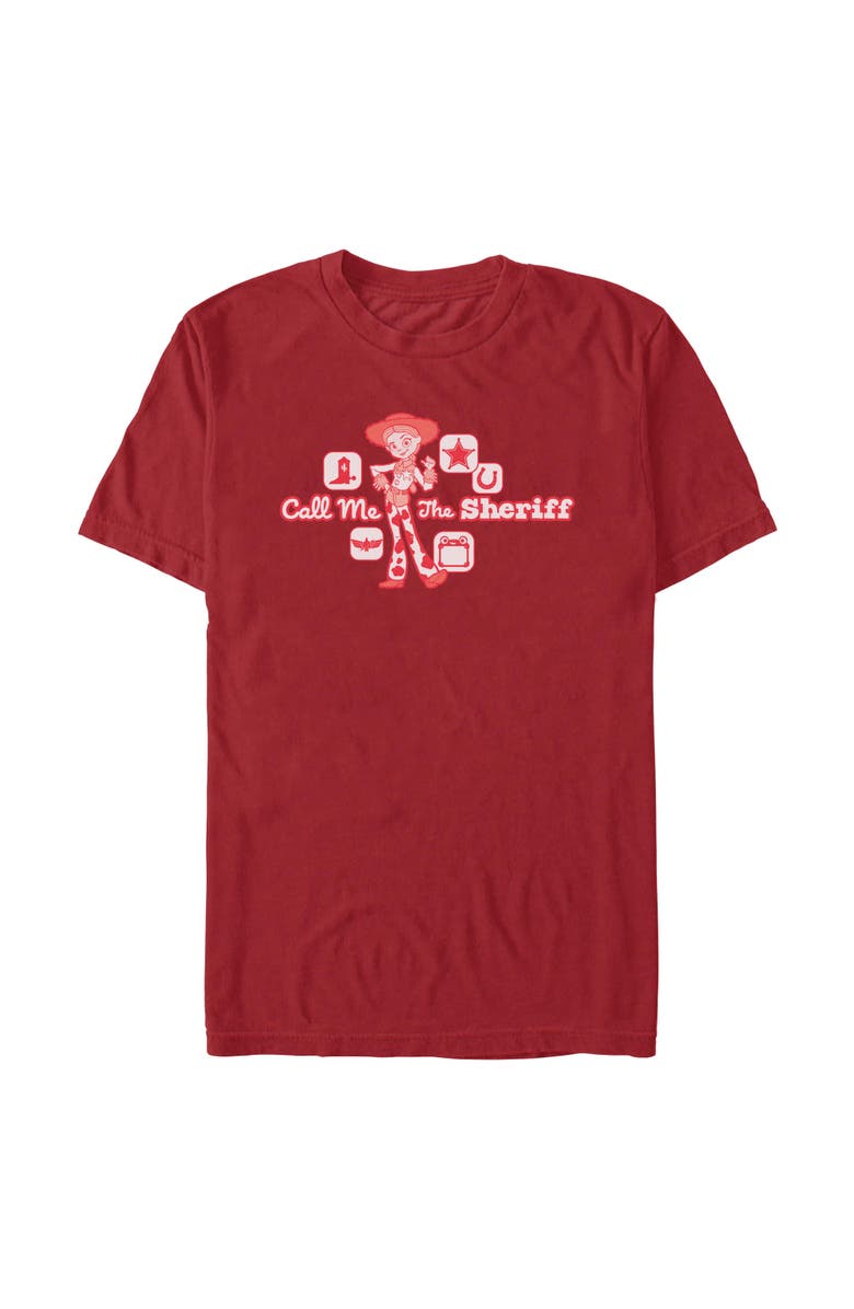 Toy Story 5 Men's Toy Story 5 Call Me The Sheriff Graphic T-Shirt, Main, color, Cardinal