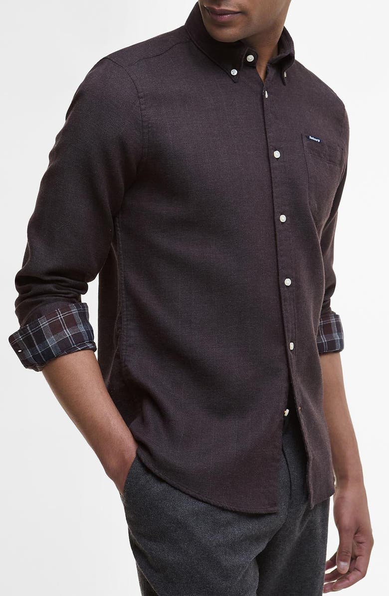 Barbour Buckley Button-Down Shirt, Alternate, color, Dark Oak