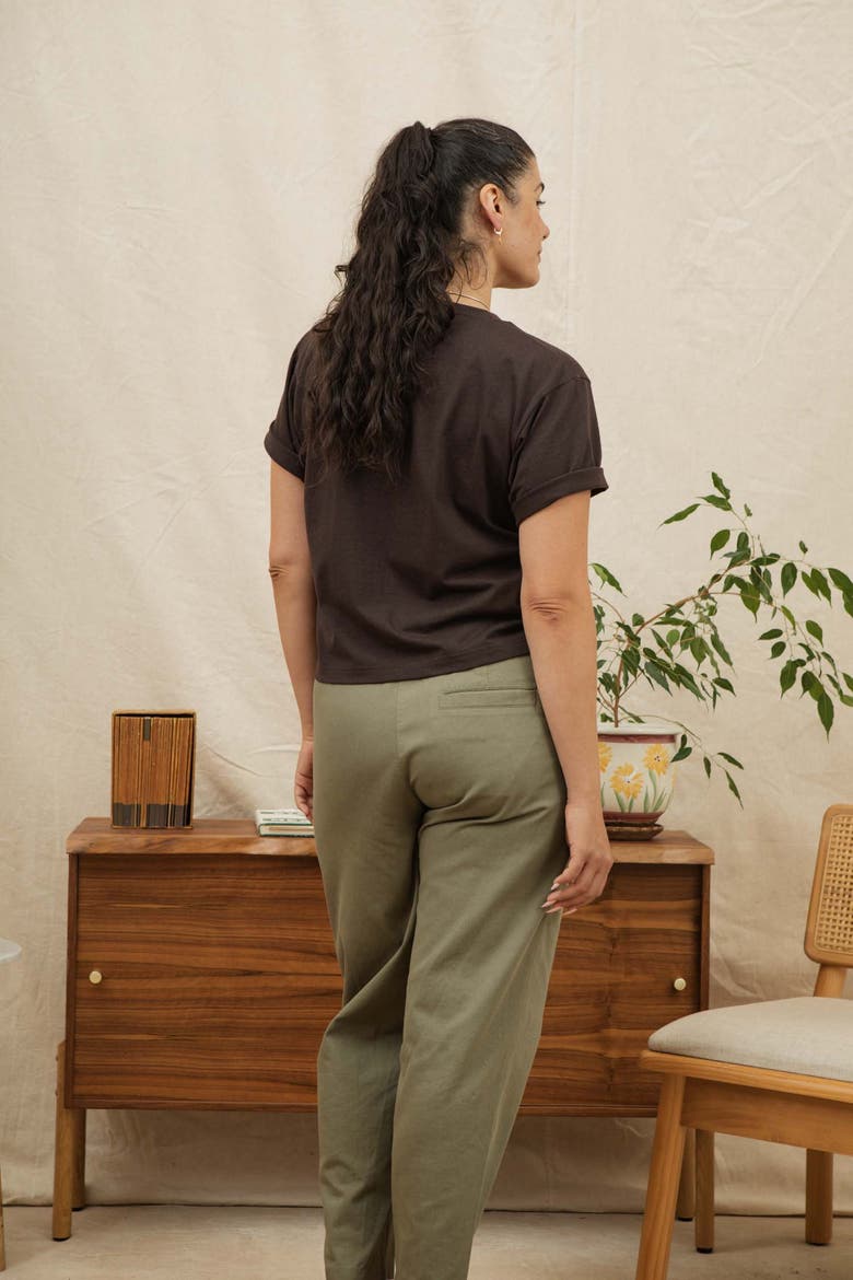 Recycled Boxy Tee, Alternate, color, Truffle