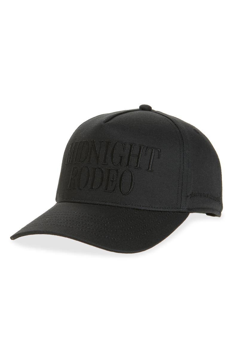 MIDNIGHT RODEO Blackout Classic Logo Baseball Cap, Main, color, Black