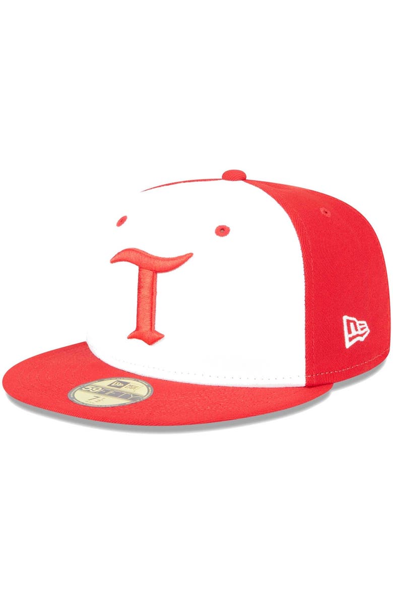 New Era Men's New Era White Toledo Mud Hens Theme Nights Tigers 59FIFTY Fitted Hat, Main, color,