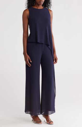 Marina Sleeveless Chiffon Cocktail Jumpsuit