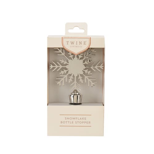 Twine Holiday Snowflake Bottle Stopper In Silver