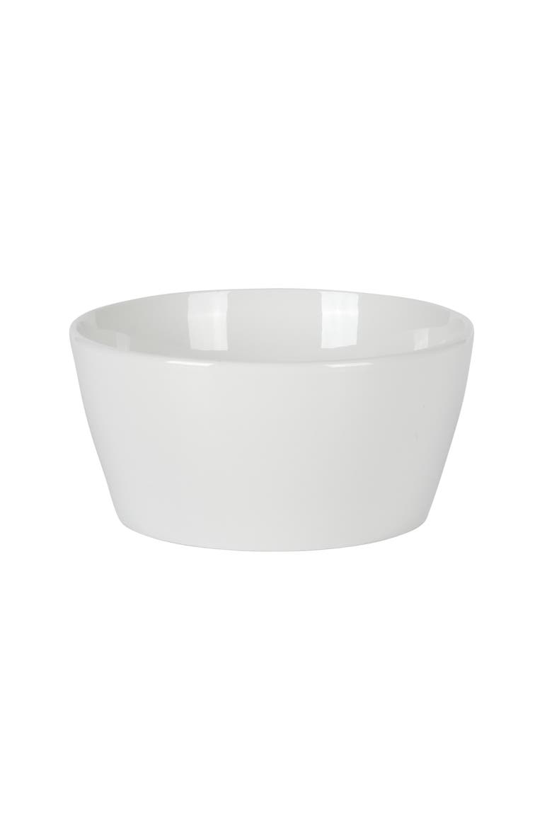 Selma 16-Piece Plates and Bowls Dinnerware Set, Service for 4, Alternate, color, White