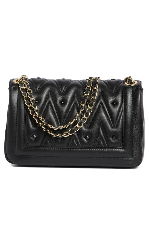 Valentino By Mario Valentino Alice Diamond Leather Tote Bag In Black