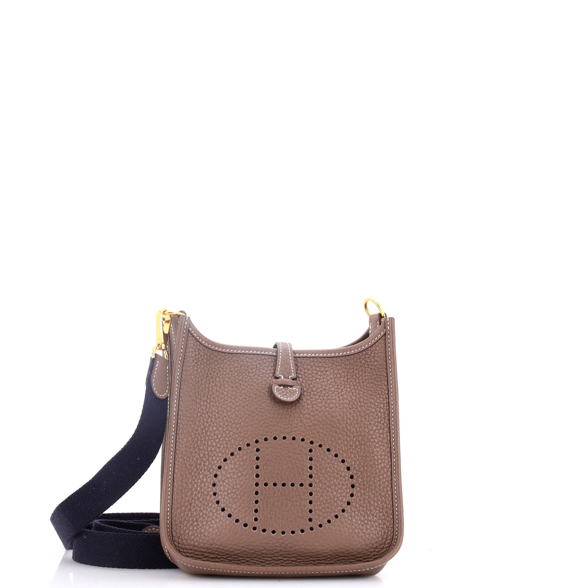 Pre-Owned Hermes Evelyne Bag Gen III Clemence TPM, Main, color, Etoupe