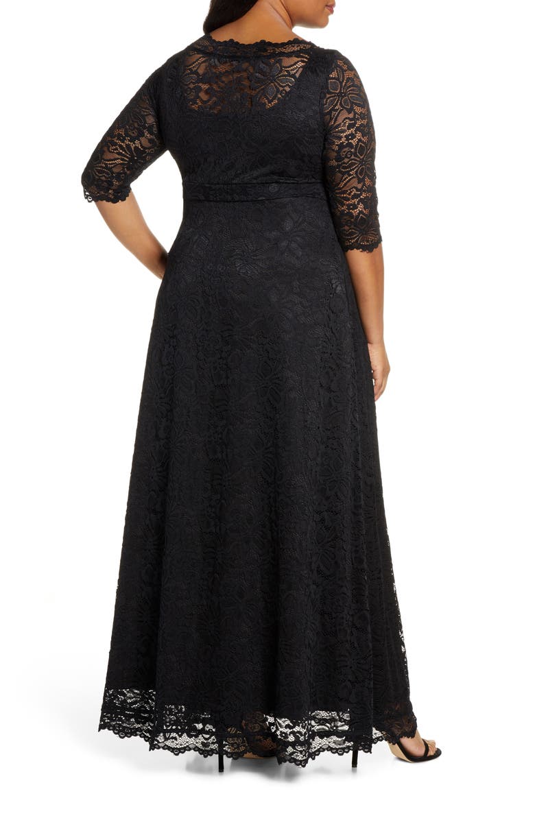 Kiyonna Leona Lace Evening Gown, Alternate, color, 