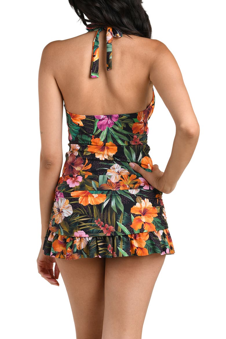 Tropical Hideaway Ruffle Skirted Bikini Bottoms, Alternate, color, BROWN MULTI