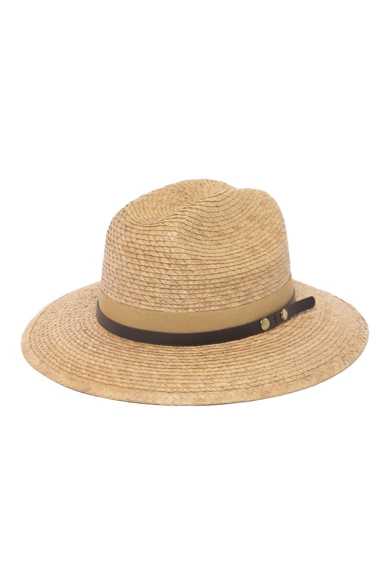 Cattleman's Crease Straw Fedora, Main, color, NATURAL