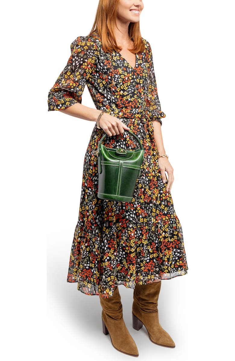 OLD TREND Begonia Genuine Leather Vintage Bucket Crossbody, Alternate, color, Green