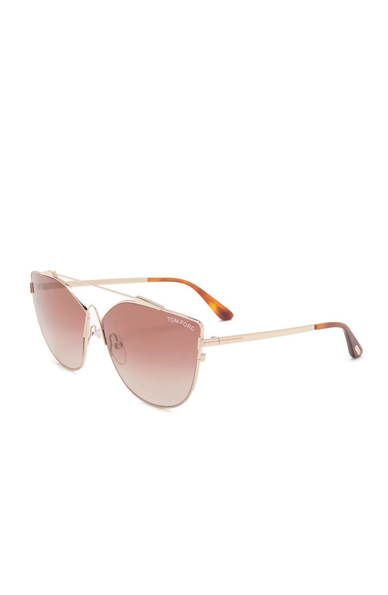 TOM FORD Jacquelyn 64mm Cat Eye Sunglasses, Alternate, color, 