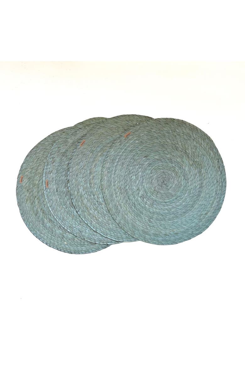 Palm Placemat Set of 4, Main, color, Aqua